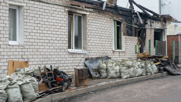 Professional Fire Damage Removal technician working in Howard Lake, MN